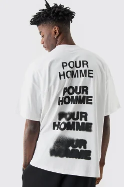 Oversized Homme Spray Blur T-shirt | BoohooMAN UK