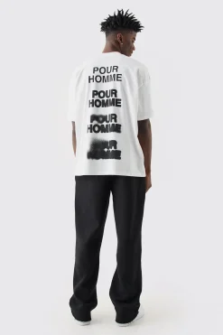 Oversized Homme Spray Blur T-shirt | BoohooMAN UK