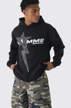 Oversized Homme Star Print Hoodie | BoohooMAN UK
