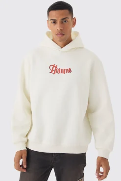 Oversized Homme Tattoo Back Graphic Hoodie | BoohooMAN UK