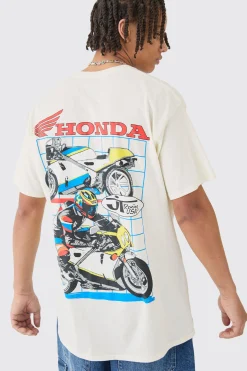 Oversized Honda JT Racing License T-shirt | BoohooMAN UK