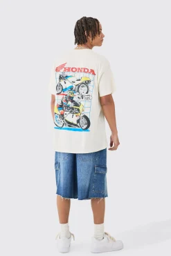 Oversized Honda JT Racing License T-shirt | BoohooMAN UK
