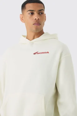 Oversized Honda JT Racing License Print Hoodie | BoohooMAN UK