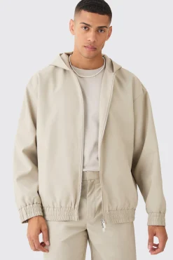 Oversized Hooded Smart Bomber Jacket | BoohooMAN UK