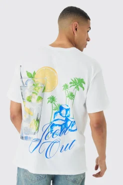 Oversized Iced Out Back Print T-Shirt | BoohooMAN UK