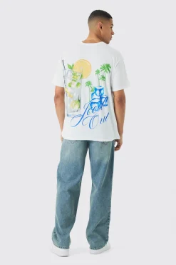 Oversized Iced Out Back Print T-Shirt | BoohooMAN UK