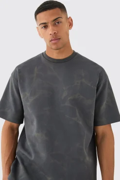 Oversized Interlock Laser Printed T-shirt & Shorts Set | BoohooMAN UK