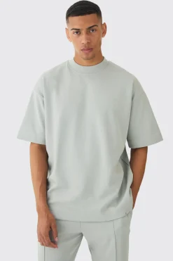 Oversized Interlock T-shirt And Jogger Set | BoohooMAN UK