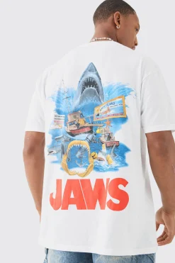 Oversized Jaws License T-shirt | BoohooMAN UK