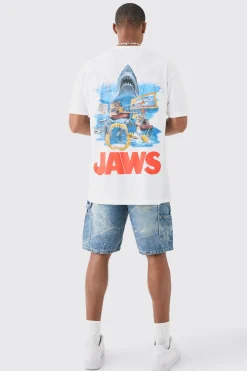 Oversized Jaws License T-shirt | BoohooMAN UK