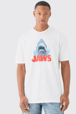 Oversized Jaws License T-shirt | BoohooMAN UK