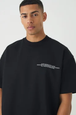 Oversized Jersey Twill Extended Neck Floral Print T-shirt | BoohooMAN UK