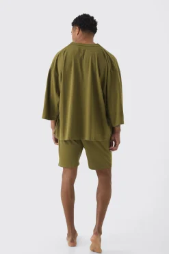 Oversized Kimono & Short Set | BoohooMAN UK