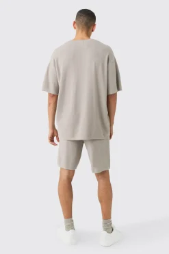 Oversized Knitted T-shirt | BoohooMAN UK