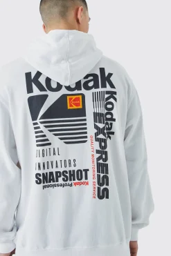 Oversized Kodak License Hoodie | BoohooMAN UK