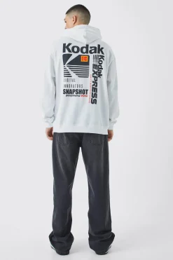 Oversized Kodak License Hoodie | BoohooMAN UK