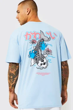 Oversized Koi Graphic T-shirt | BoohooMAN UK
