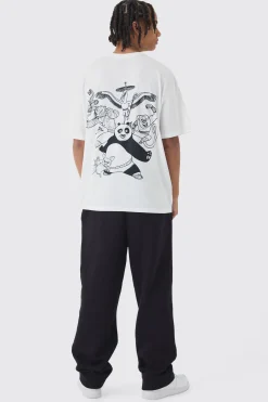 Oversized Kung Fu Panda License Print T-Shirt | BoohooMAN UK