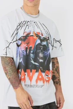 Oversized Large Graphic T-shirt | BoohooMAN UK