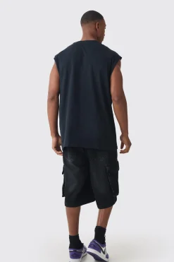 Oversized Large Scale Aaliyah License Tank | BoohooMAN UK