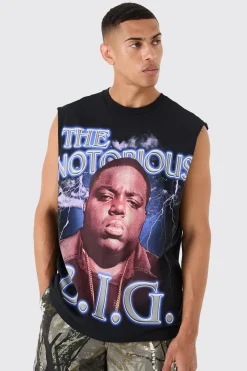 Oversized Large Scale Biggie License Tank | BoohooMAN UK