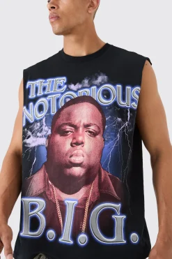 Oversized Large Scale Biggie License Tank | BoohooMAN UK