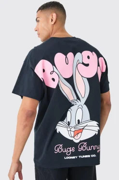 Oversized Large Scale Bugs Bunny License T-shirt | BoohooMAN UK