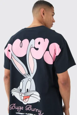 Oversized Large Scale Bugs Bunny License T-shirt | BoohooMAN UK