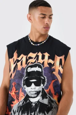 Oversized Large Scale Eazy-E License Tank | BoohooMAN UK