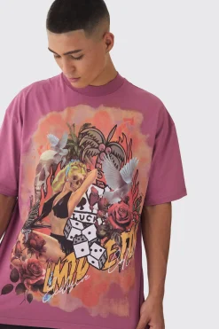 Oversized Large Scale Limited Edition Tattoo Graphic T-Shirt | BoohooMAN UK