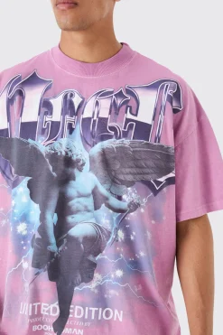 Oversized Large Scale OFCL Renaissance Print T-shirt | BoohooMAN UK