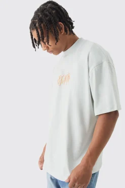 Oversized Large Scale Worldwide Tattoo Back Graphic T-Shirt | BoohooMAN UK