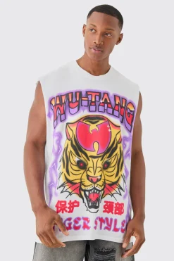 Oversized Large Scale Wu Tang License Tank | BoohooMAN UK
