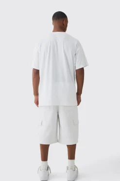 Oversized Lightning Embroidered T-shirt | BoohooMAN UK
