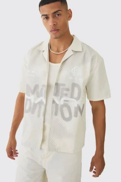 Oversized Lightweight Twill Moto Shirt | BoohooMAN UK