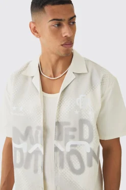 Oversized Lightweight Twill Moto Shirt | BoohooMAN UK