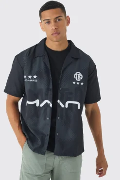 Oversized Lightweight Twill Moto Shirt | BoohooMAN UK