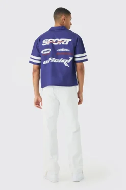 Oversized Lightweight Twill Moto Revere Shirt | BoohooMAN UK