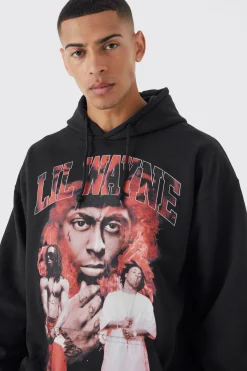 Oversized Lil Wayne License Hoodie | BoohooMAN UK