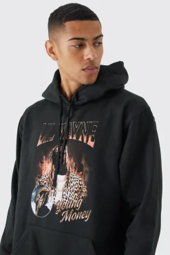 Oversized Lil Wayne Young Money License Hoodie | BoohooMAN UK
