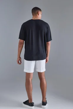 Oversized Limited 3D Embroidered Burnout Mesh T-shirt | BoohooMAN UK