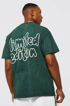 Oversized Limited Edition Acid Wash T-shirt | BoohooMAN UK