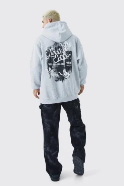 Oversized Limited Edition Dove Graphic Hoodie | BoohooMAN UK