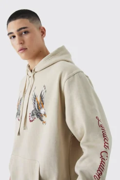 Oversized Limited Edition Bird Graphic Hoodie | BoohooMAN UK