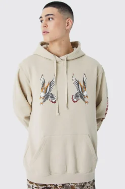 Oversized Limited Edition Bird Graphic Hoodie | BoohooMAN UK