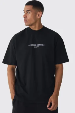 Oversized Limited Edition Heavyweight T-shirt | BoohooMAN UK