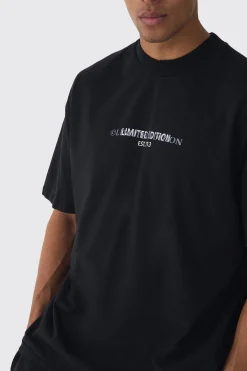 Oversized Limited Edition Heavyweight T-shirt | BoohooMAN UK