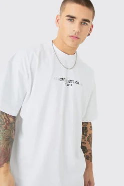 Oversized Limited Edition Heavyweight T-shirt | BoohooMAN UK
