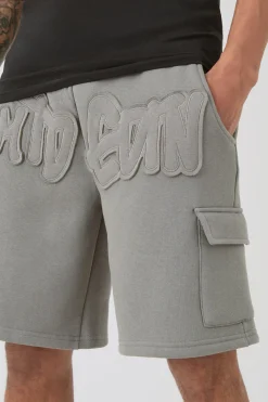 Oversized Limited Edition Applique Cargo Shorts | BoohooMAN UK
