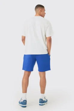 Oversized Limited Edition Puff Print T-shirt & Short Set | BoohooMAN UK
